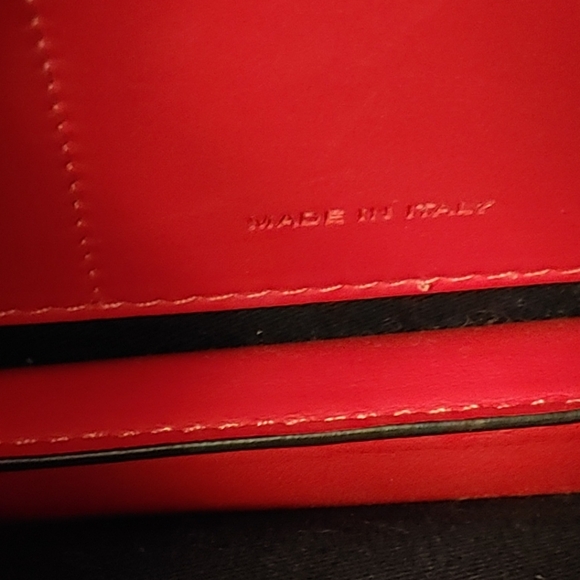 NEW! Christian Louboutin Red and Black Leopard Print Portfolio / Crossbody Bag - Picture 10 of 11